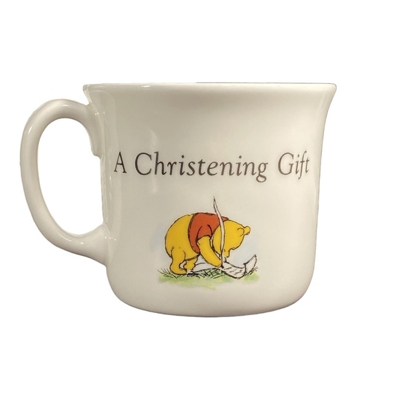ROYAL DOULTON Vintage Winnie the Pooh Disney A Christening Gift Bone China Mug - Picture 2 of 8